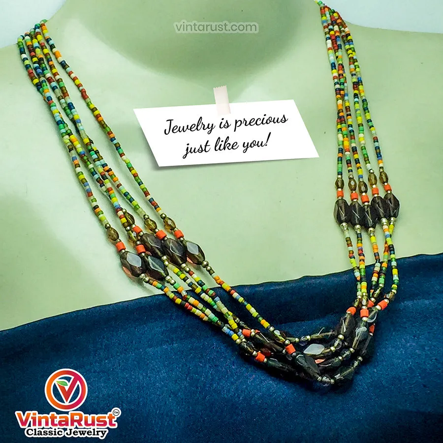 Multicolor Beaded Tribal Necklace