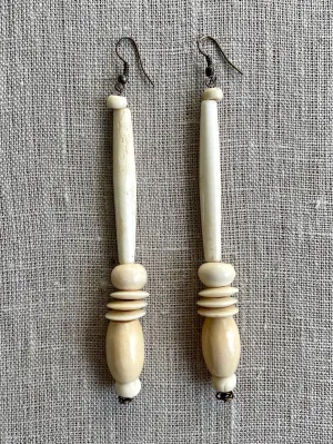 Natural Bone Pipestem Earring