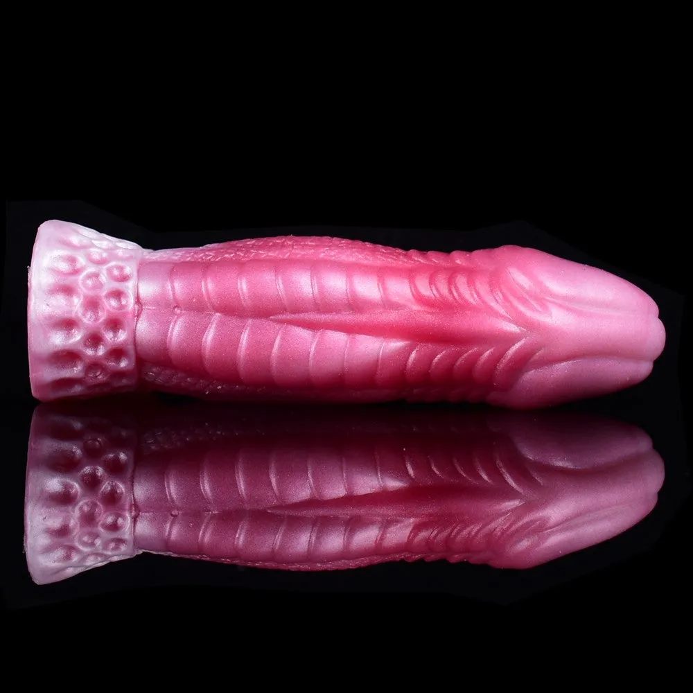 Night Fury 6.8" Dragon Penis Sleeve Extender With Clear Stimulating Texture Design - Laphwing