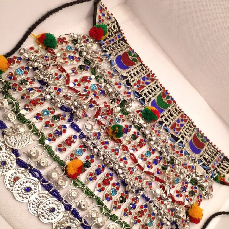 Oversized Boho Multicolor Choker Necklace