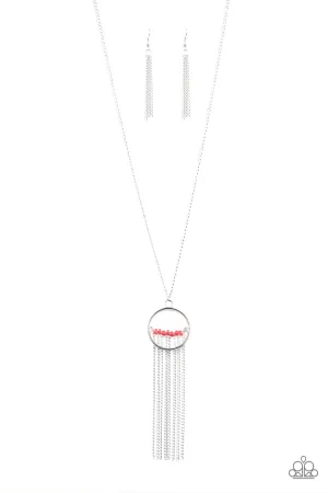 Paparazzi Terra Tassel - Red Necklace