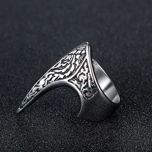 Personalized Retro Punk Eagle Beak Ring for Men - European and American Fashion in Titanium Steel