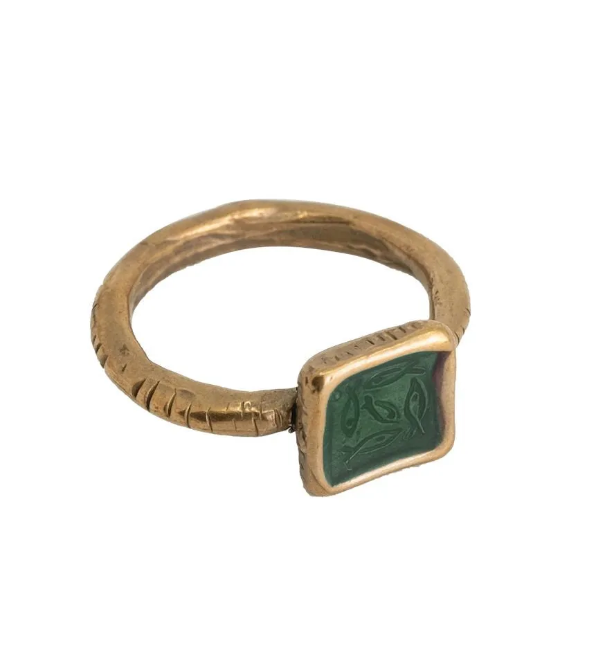 Pesci Che Volano Laghetto Bronze Ring