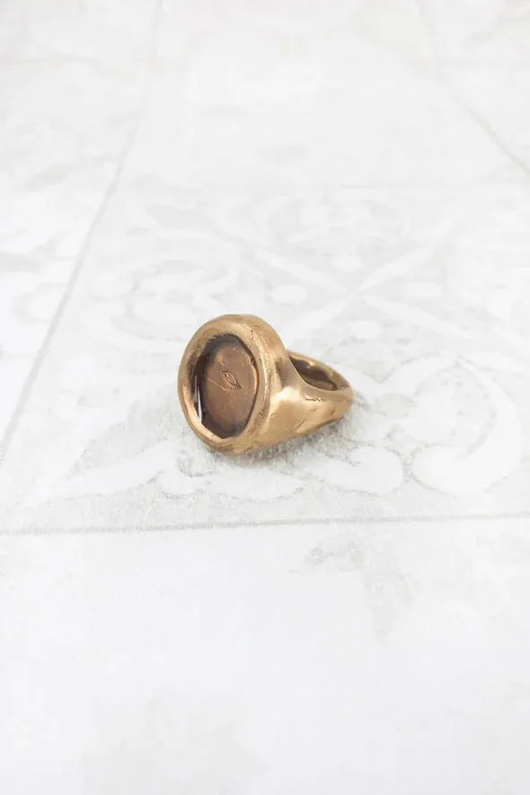 Pesci Che Volano Sole Bronze Ring