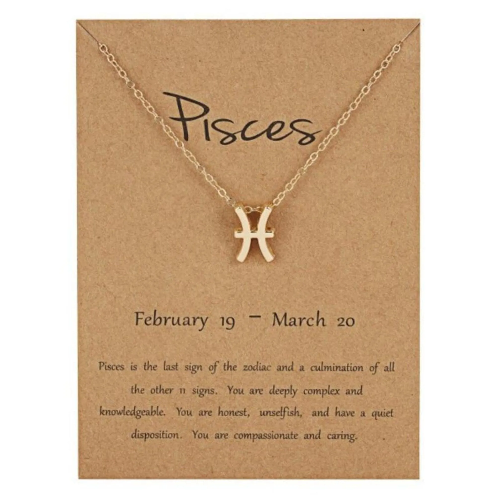 Pisces Charm Necklace Gold/Silver