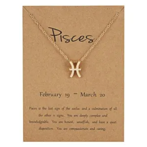 Pisces Charm Necklace Gold/Silver