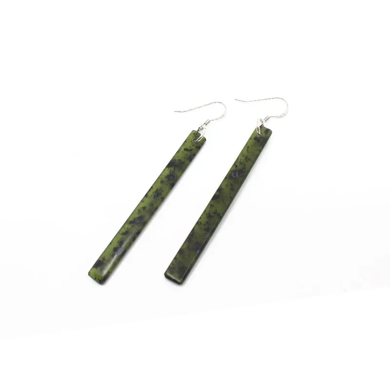 Pounamu Long Earrings | by Alex Sands