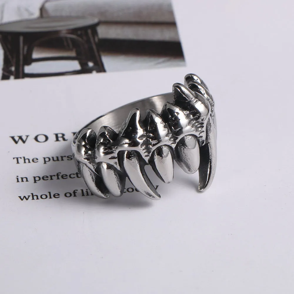 Punk Skull Titanium Steel Ring for Men and Women - Wholesale Source from Planderful