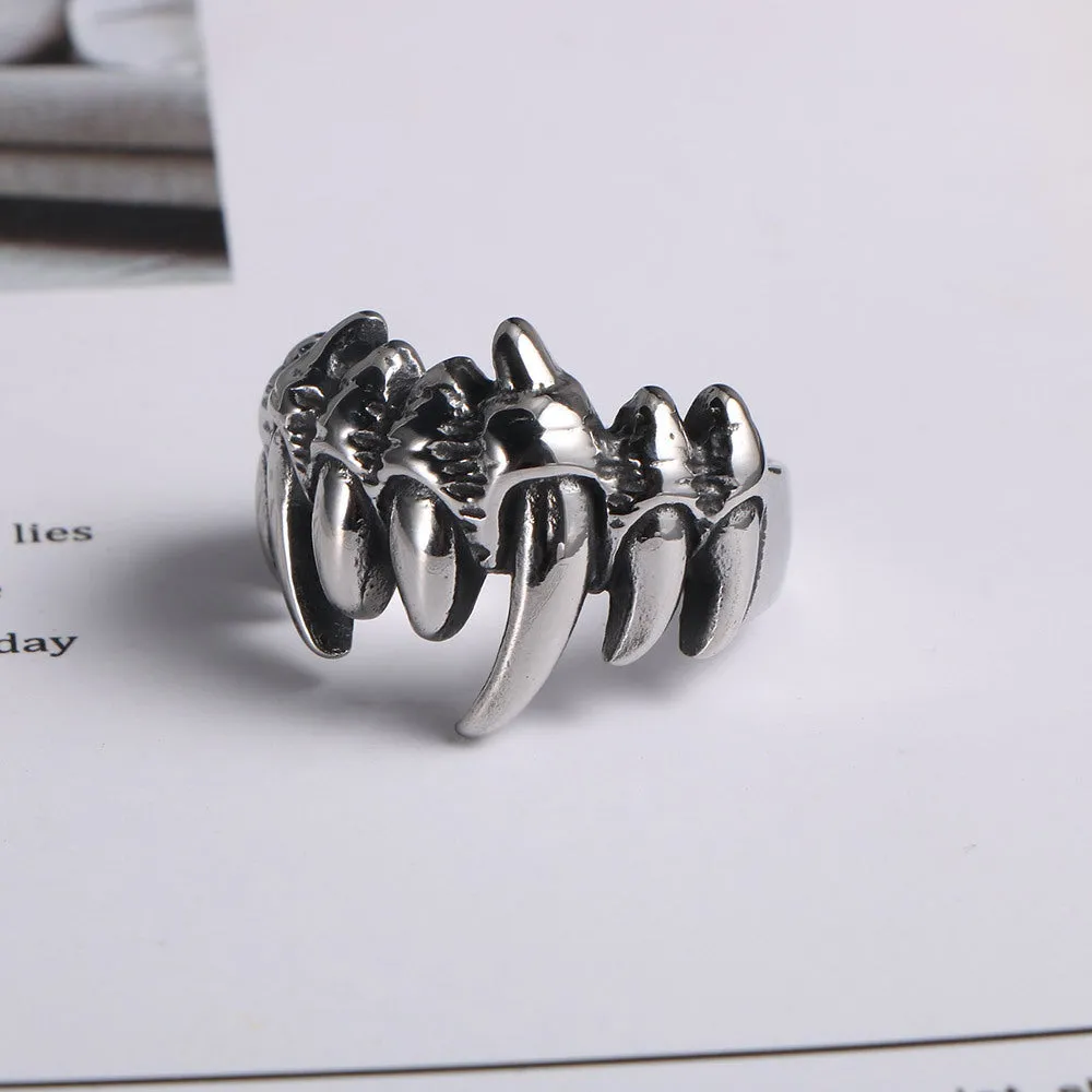 Punk Skull Titanium Steel Ring for Men and Women - Wholesale Source from Planderful