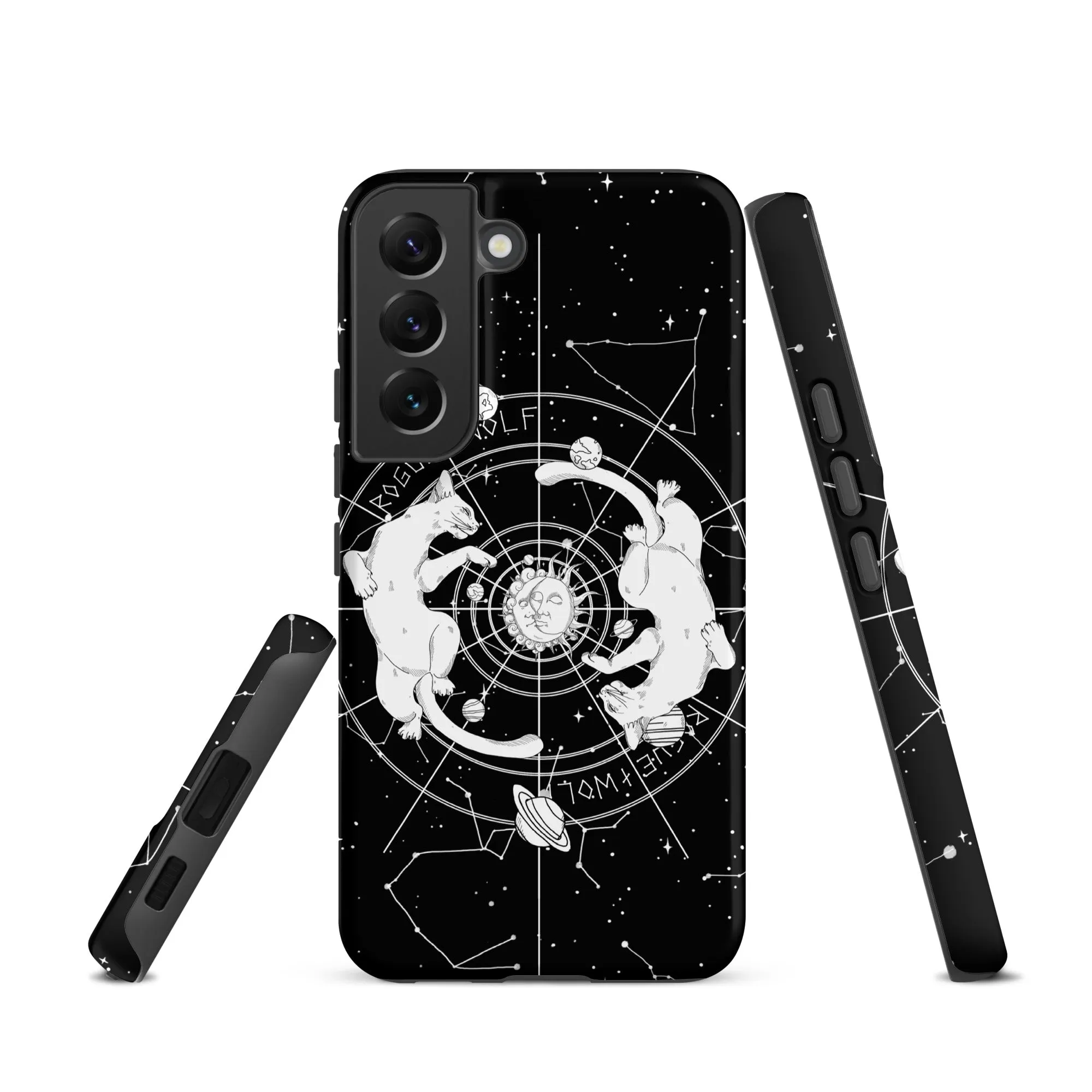 Purr Nebula Tough Phone Case for Samsung - Shockproof Witchy Case Goth Accessory Cool Gothic & Christmas Gifts