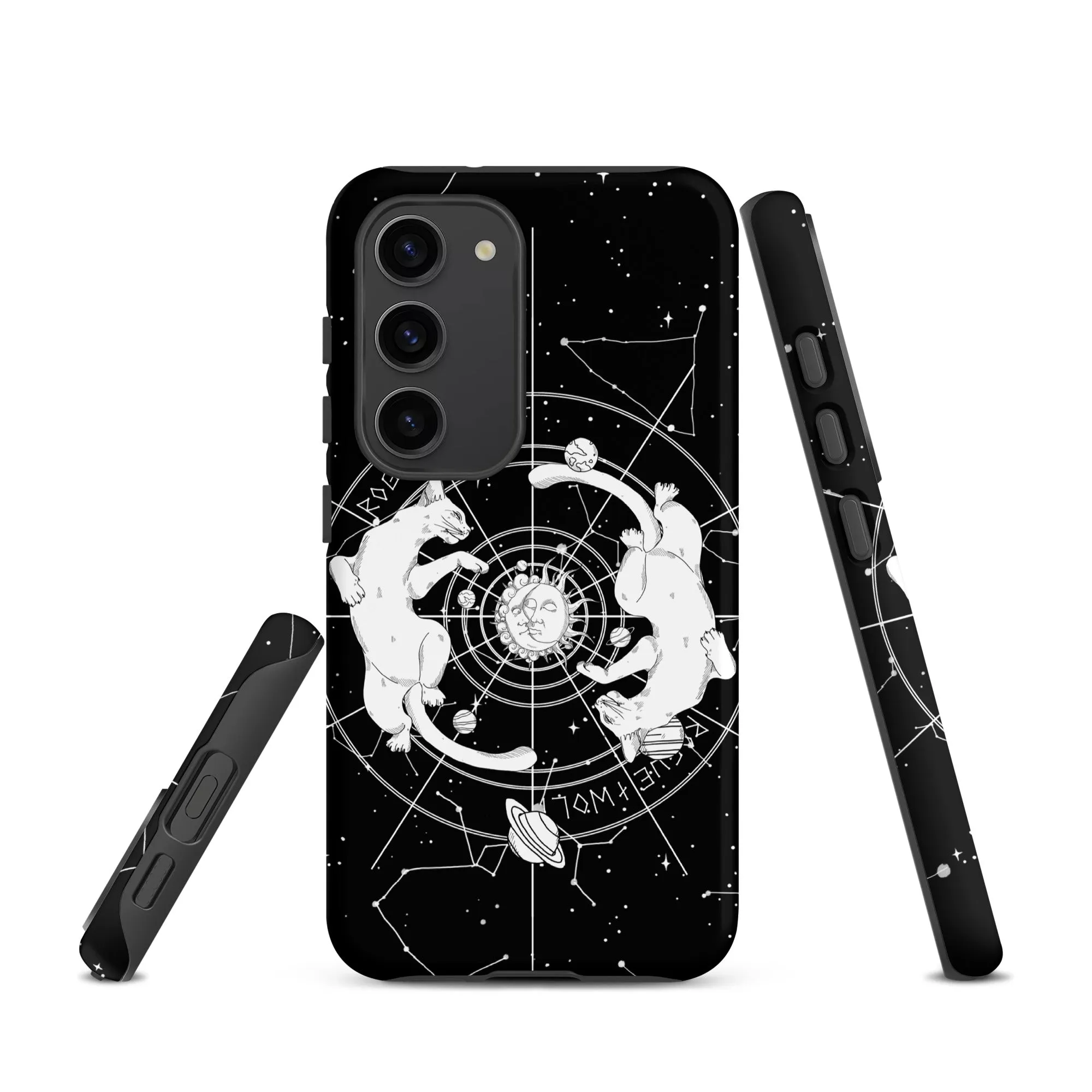 Purr Nebula Tough Phone Case for Samsung - Shockproof Witchy Case Goth Accessory Cool Gothic & Christmas Gifts