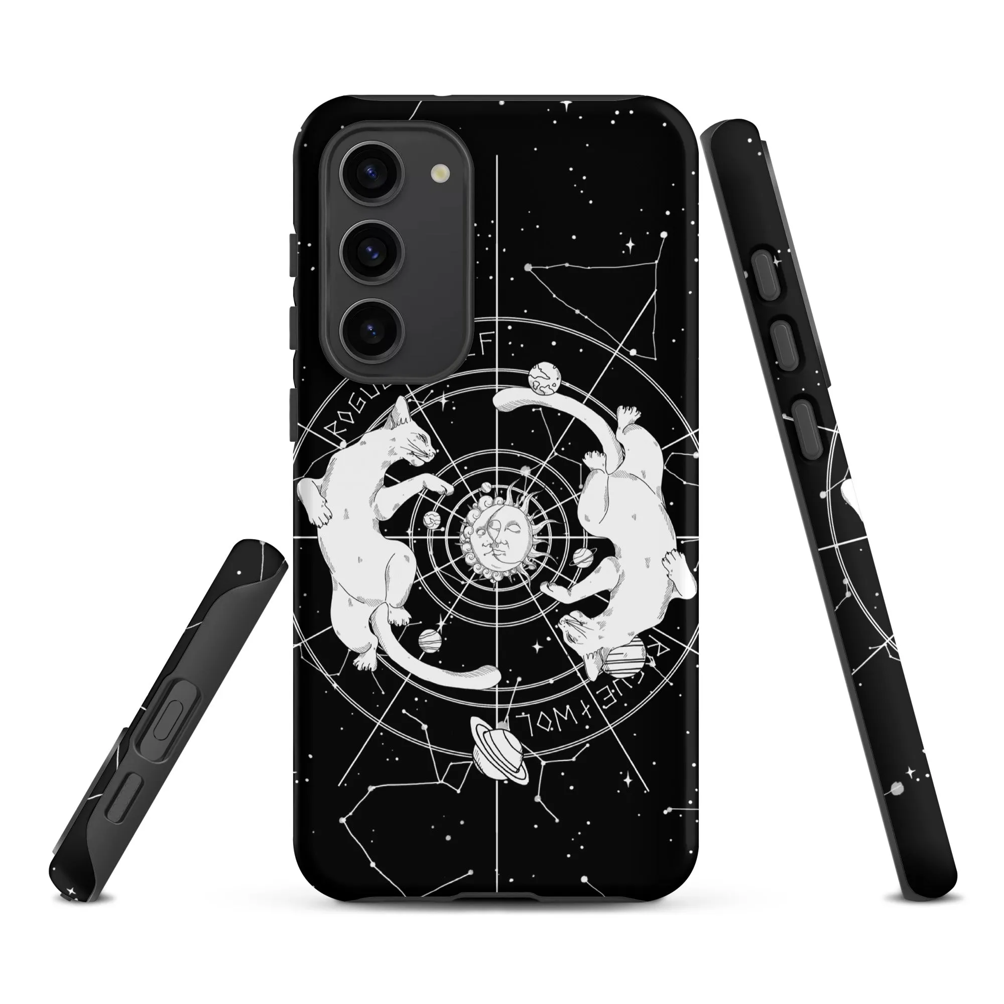 Purr Nebula Tough Phone Case for Samsung - Shockproof Witchy Case Goth Accessory Cool Gothic & Christmas Gifts