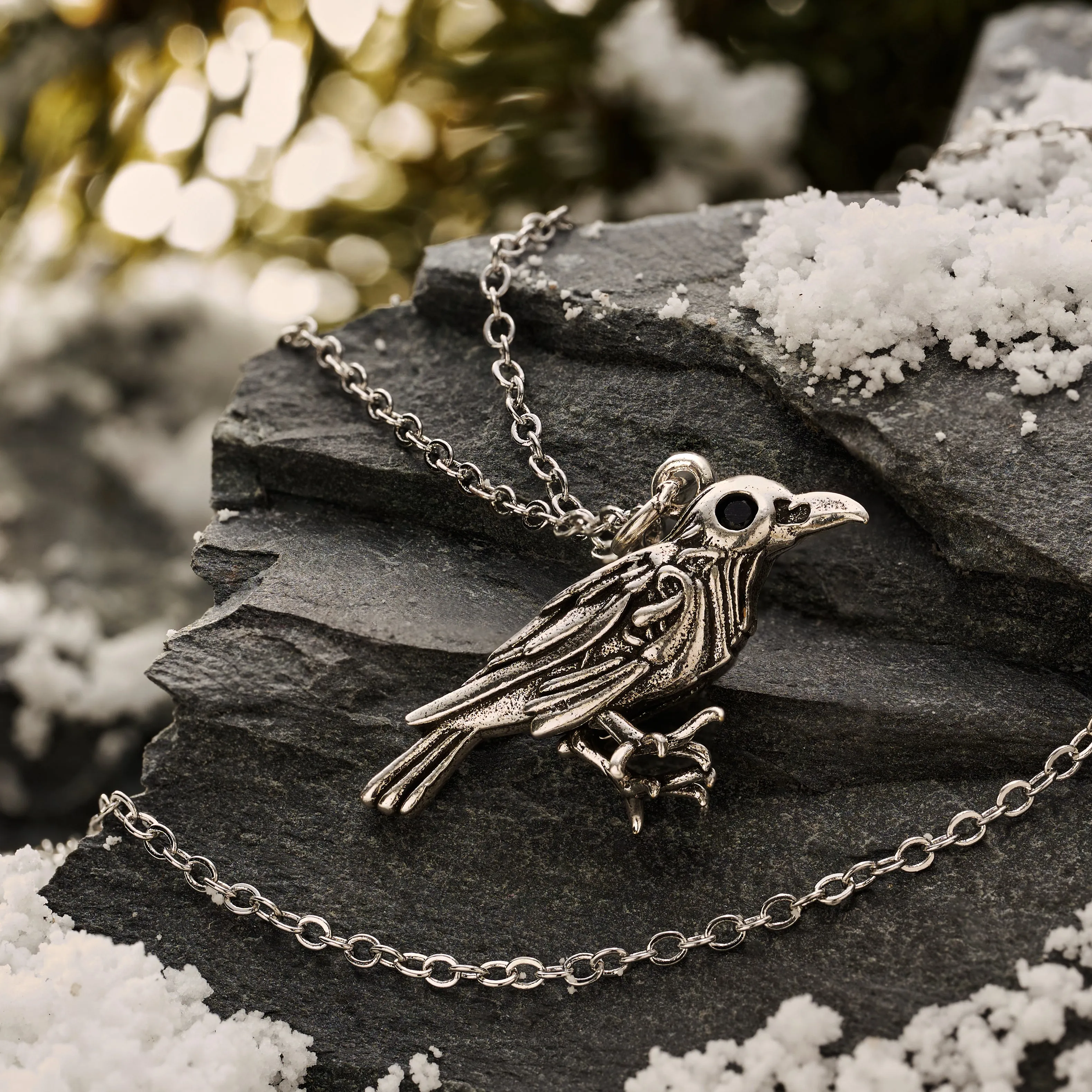 "Nevermore" Raven Necklace