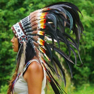 Rasta Style Native American Headdress - 75cm