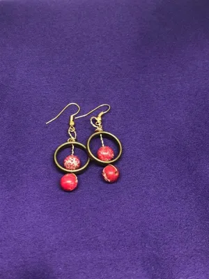 Red Jasper Crystal Earrings