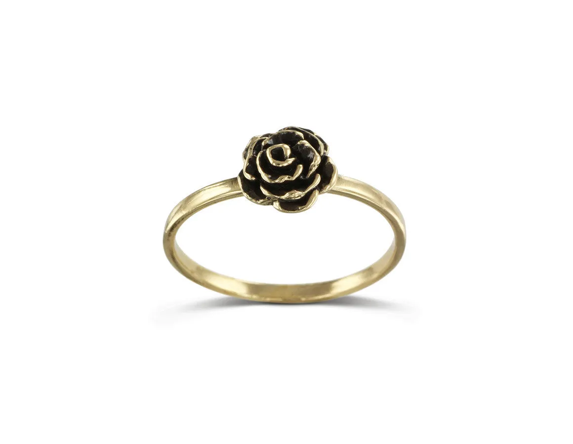 Rose Stacking Ring - Bronze