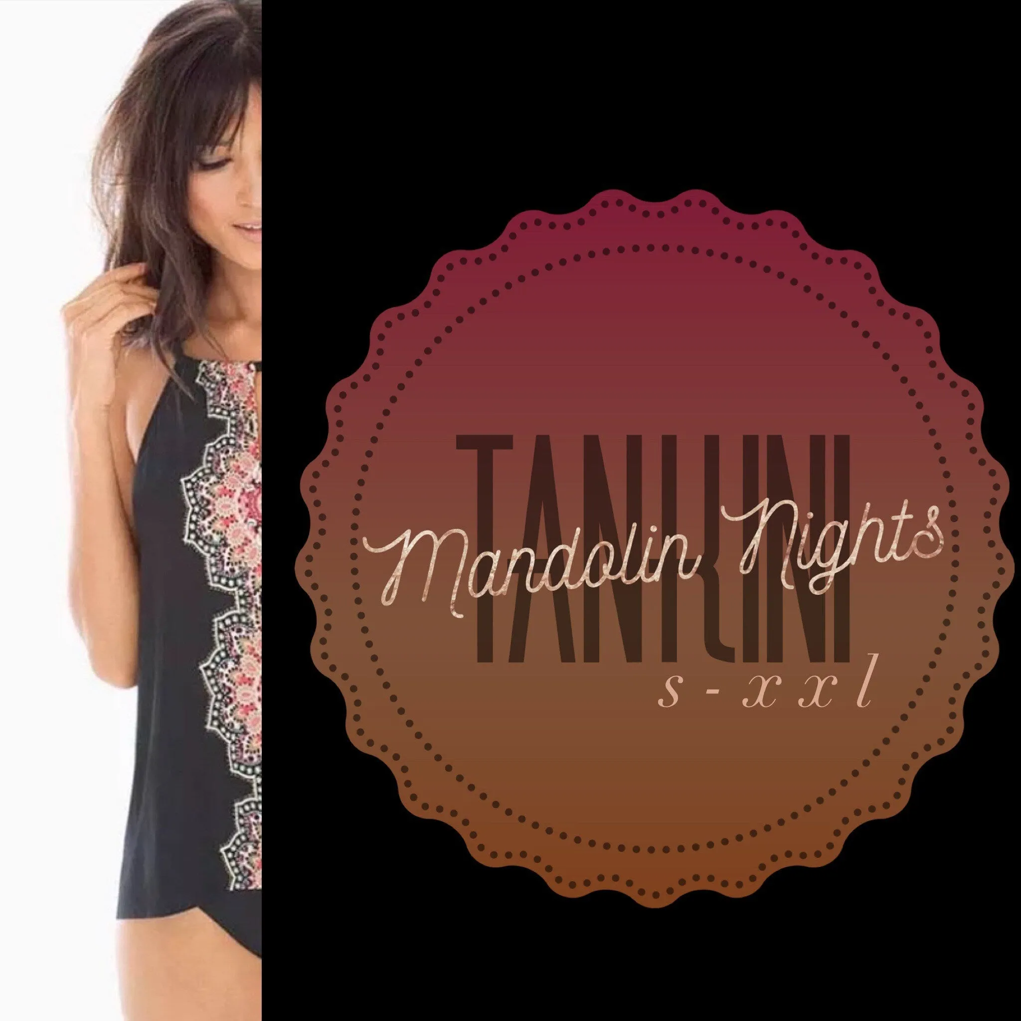 S-XL: Tankini MANDOLIN NIGHTS Swimsuit