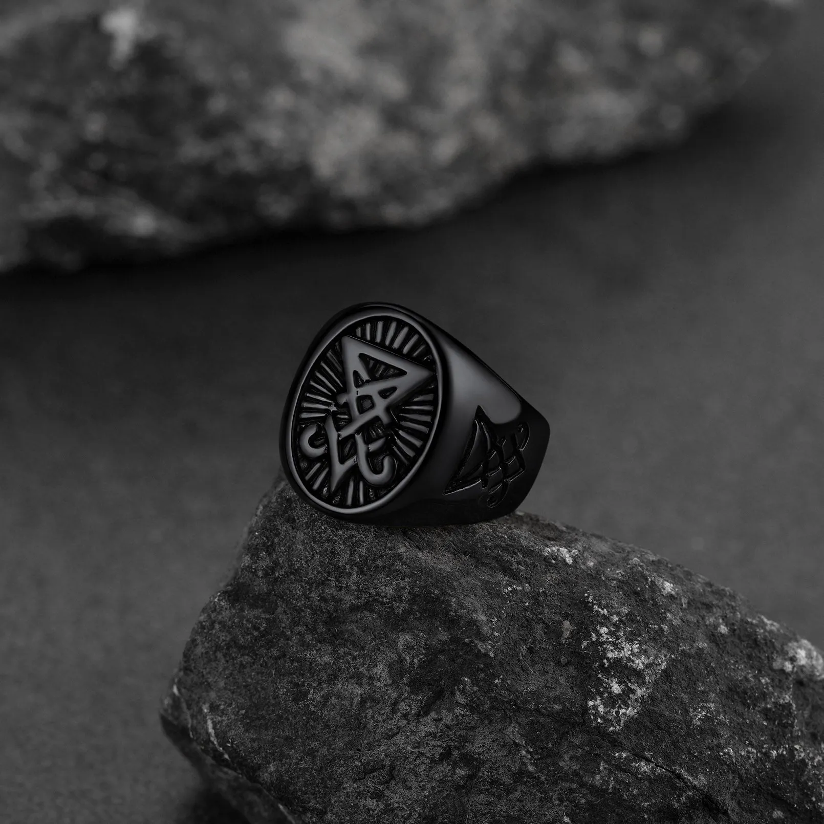 Satan Leviathan Cross Lucifer Signet Ring For Men