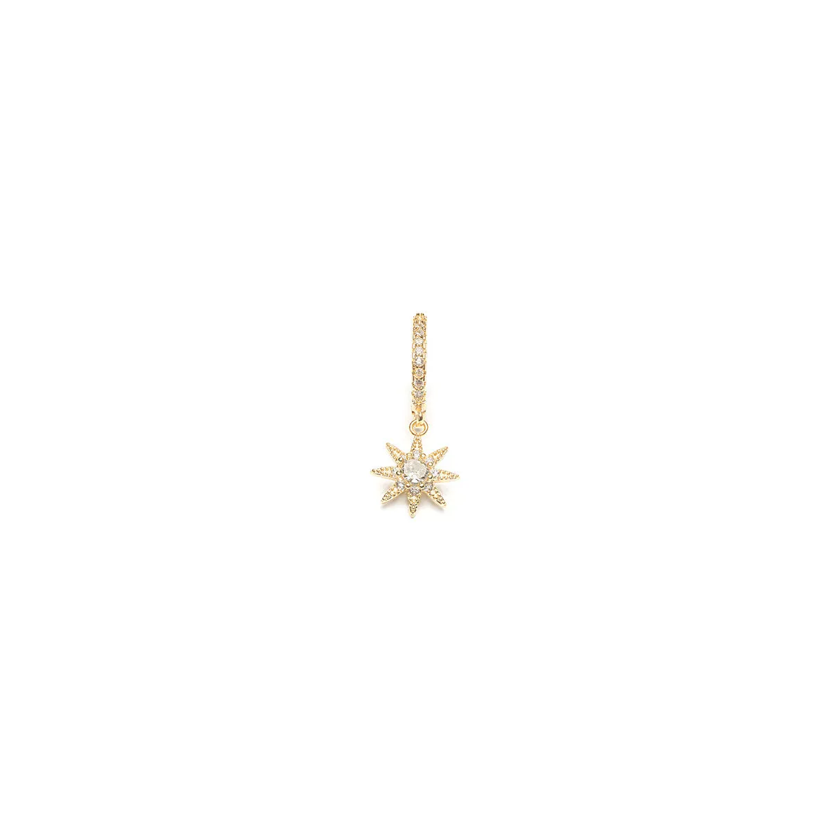 Stardust Charm Hoop Earring