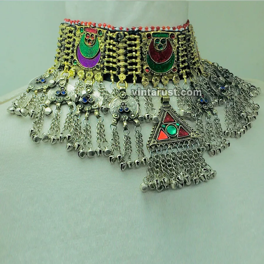 Statement Multicolor Kuchi Choker Necklace