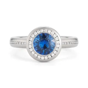 Steller Zero Cool Blue Sapphire Engagement Ring