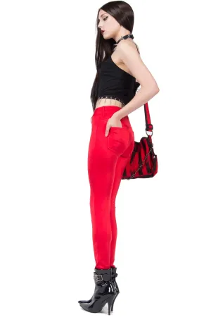 Straight From The Heart Red Glam Spandex Jean