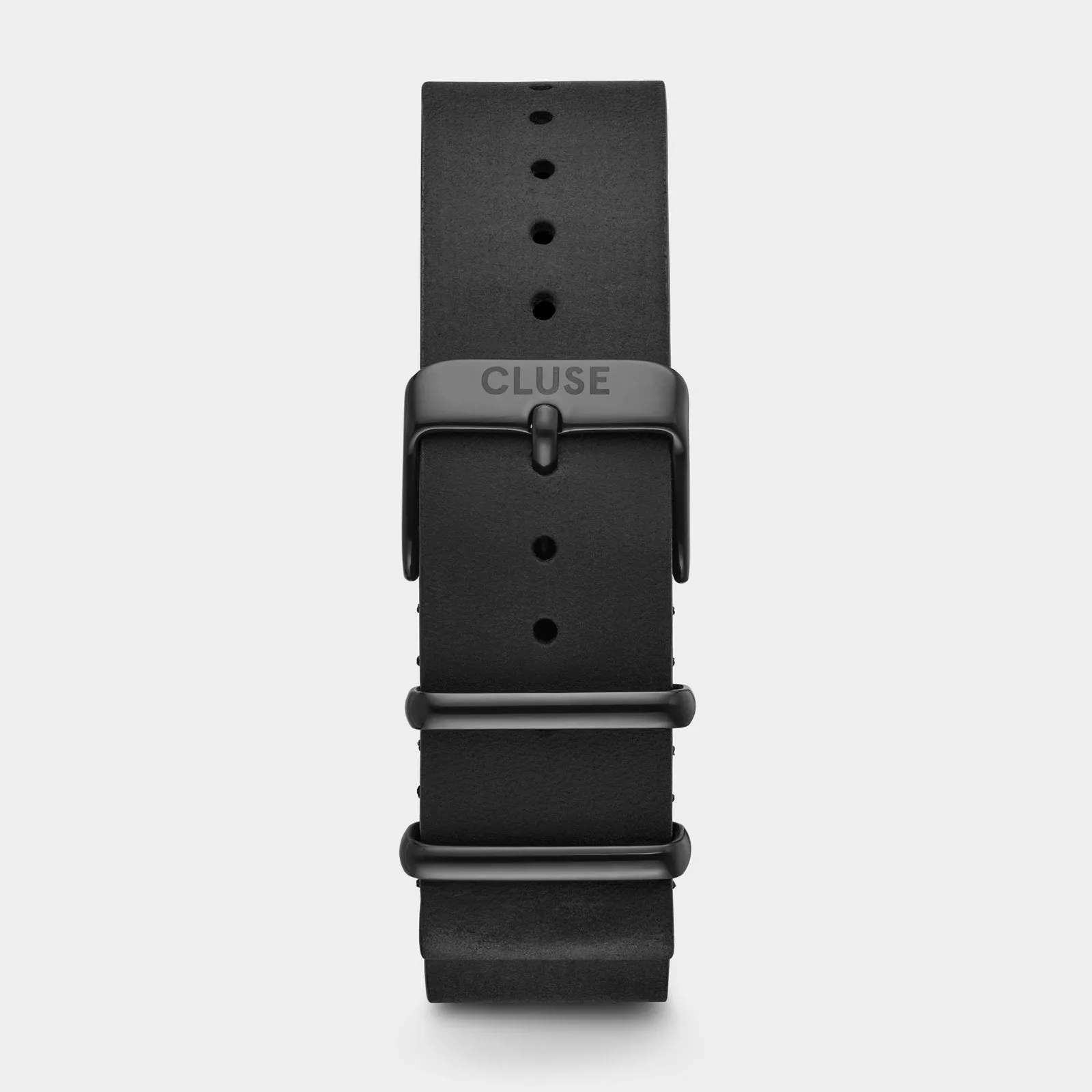 Strap 20 mm Nato Leather Full Black