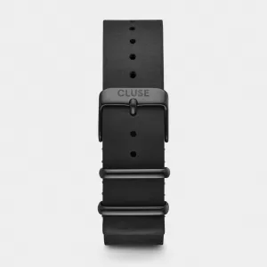 Strap 20 mm Nato Leather Full Black