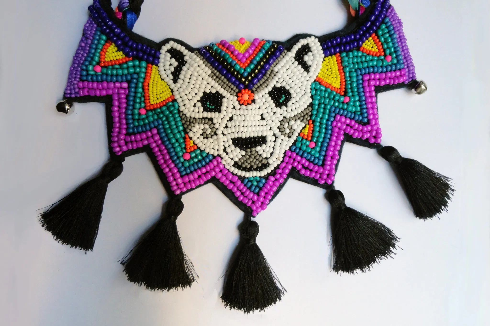 Tribal neon Cocorosie inspired necklace