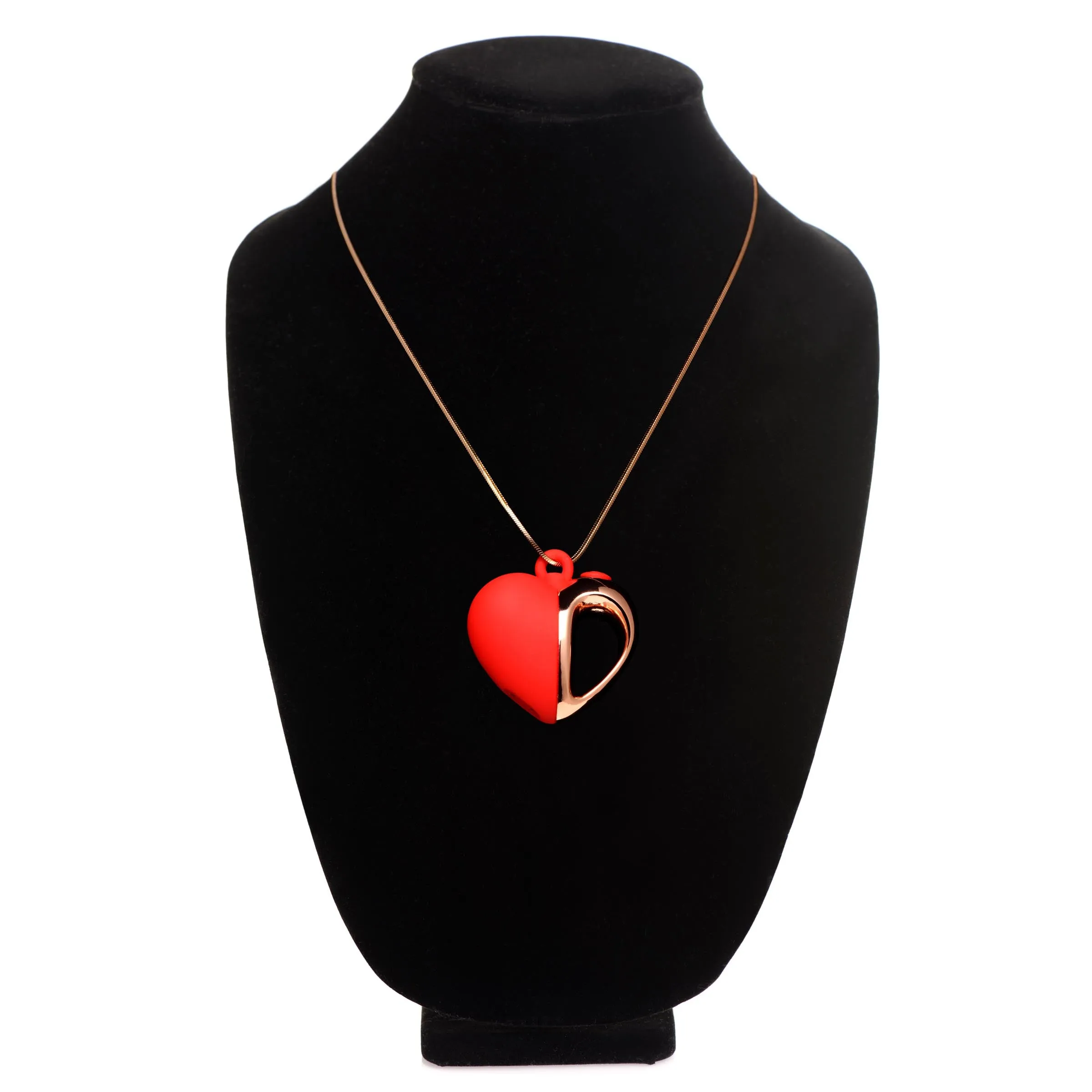 Vibrating Silicone Heart Necklace