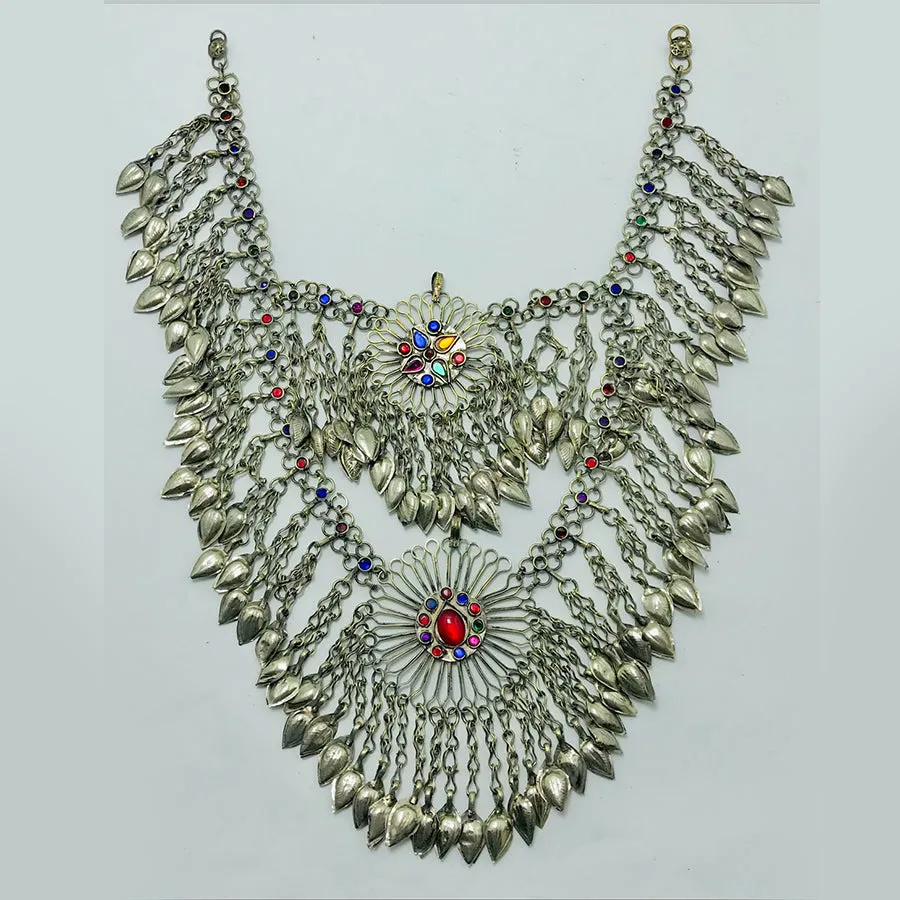 Vintage Tribal Oversized Bib Necklace